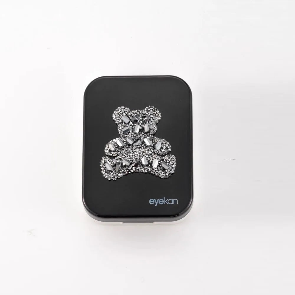 2 Pair Black Bear Contact Lens Case